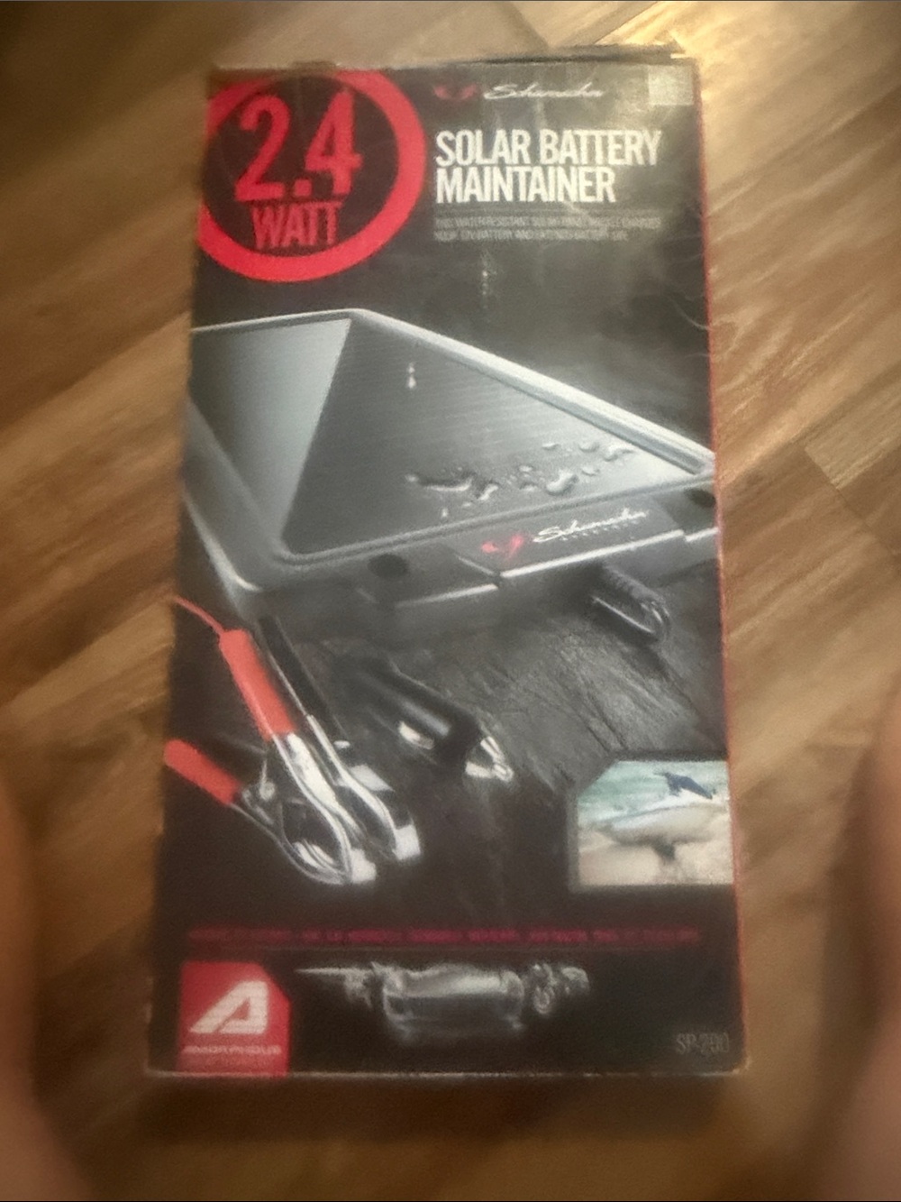 Schumacher 2.4W Solar Battery Maintainer - Black